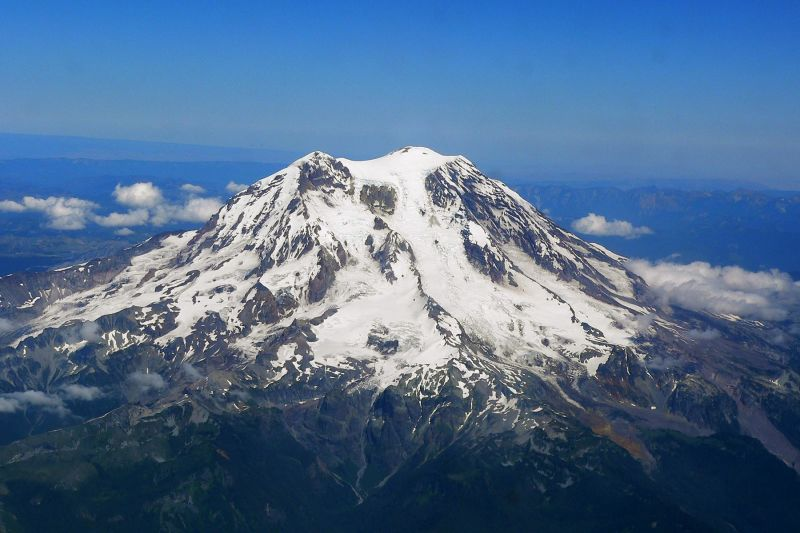 El volcán Rainier en Washington.
